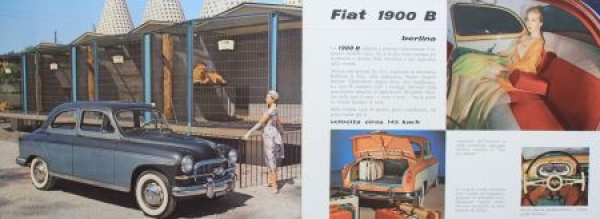 Fiat 1900 B Granluce Modelprogram 1956 Carbrochure (3836)